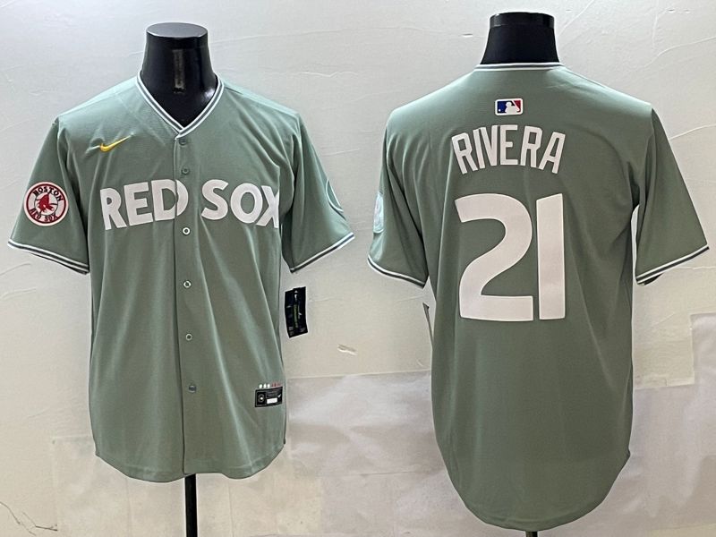 Men Boston Red Sox 21 Rivera Green Joint Name Nike 2025 MLB Jersey style 6